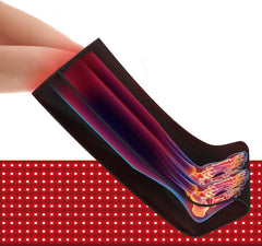 Dowceivm red light therapy foot device soothes tired feet after long walks.