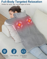 Dowin pad offers heat settings and vibration modes for customizable relief options.