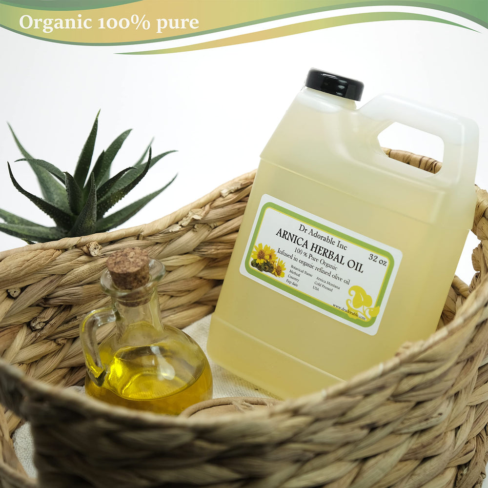 Dr Adorable Arnica Oil pour action highlights easy, non-greasy application.