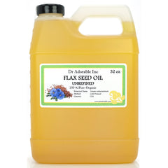 Dr Adorable flax seed oil bottle for skincare and hair nourishment.