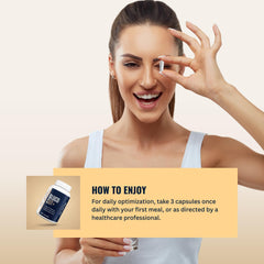 Dr. Ashley Wellness GlucoCut+ in-use lifestyle shot suggests convenient on-the-go support.