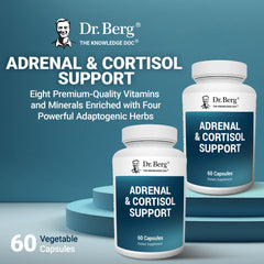 Ashwagandha extract on Dr. Berg Adrenal label highlighting mood-support herb