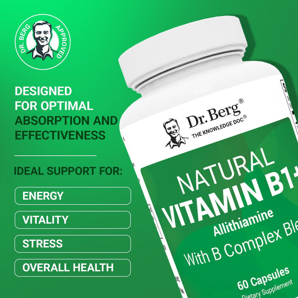 Dr. Berg Allithiamine capsules closeup for easy daily intake