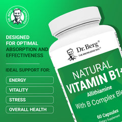 Dr. Berg Allithiamine capsules closeup for easy daily intake