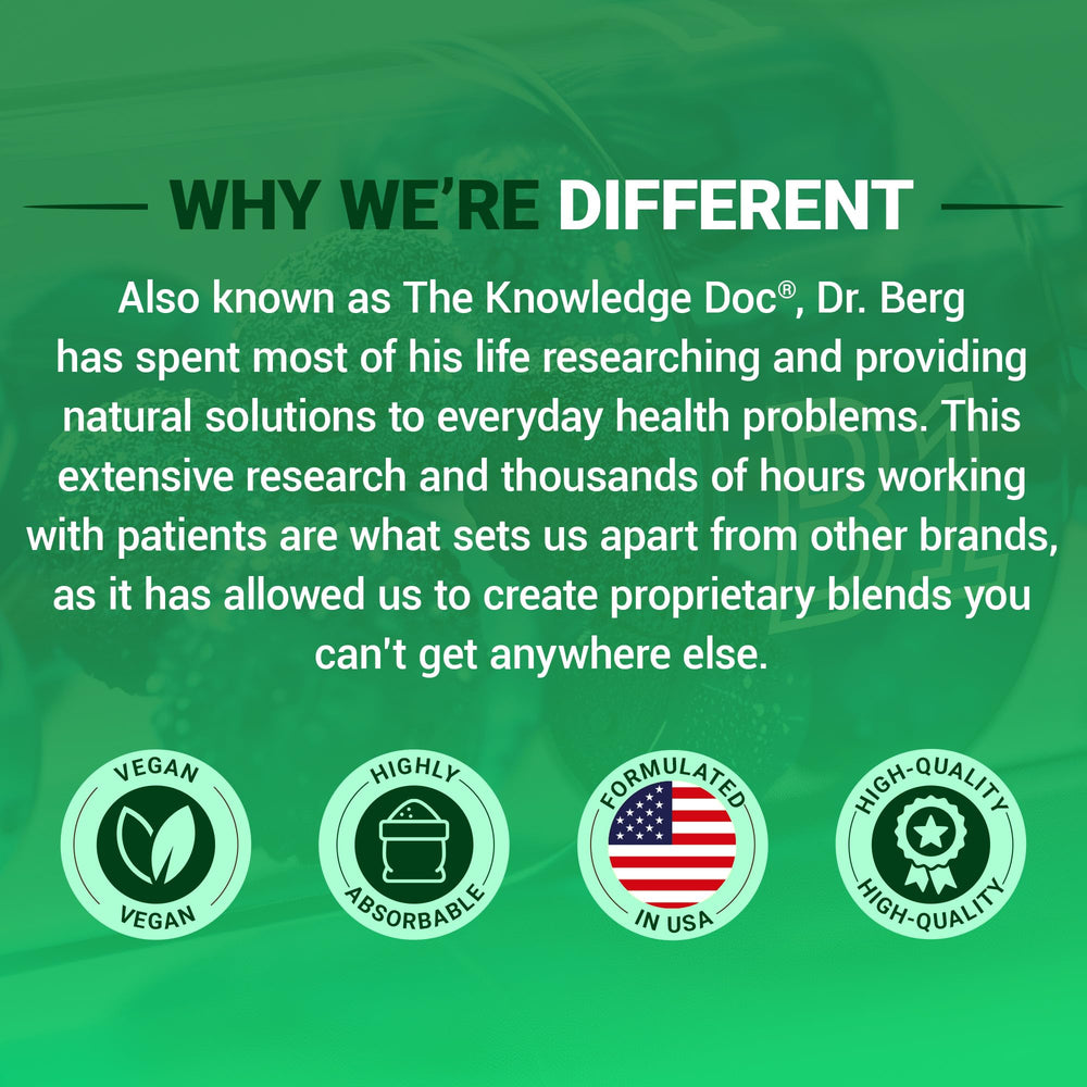 Dr. Berg brand packaging on shelf signaling quality