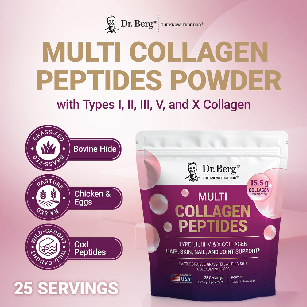 Dr. Berg collagen with vitamin C and biotin for hair and nails support