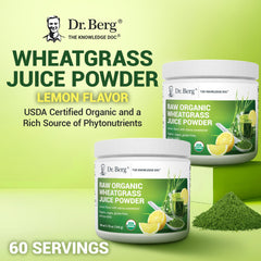 Dissolving Dr. Berg Green Powder in water shows vibrant green color.