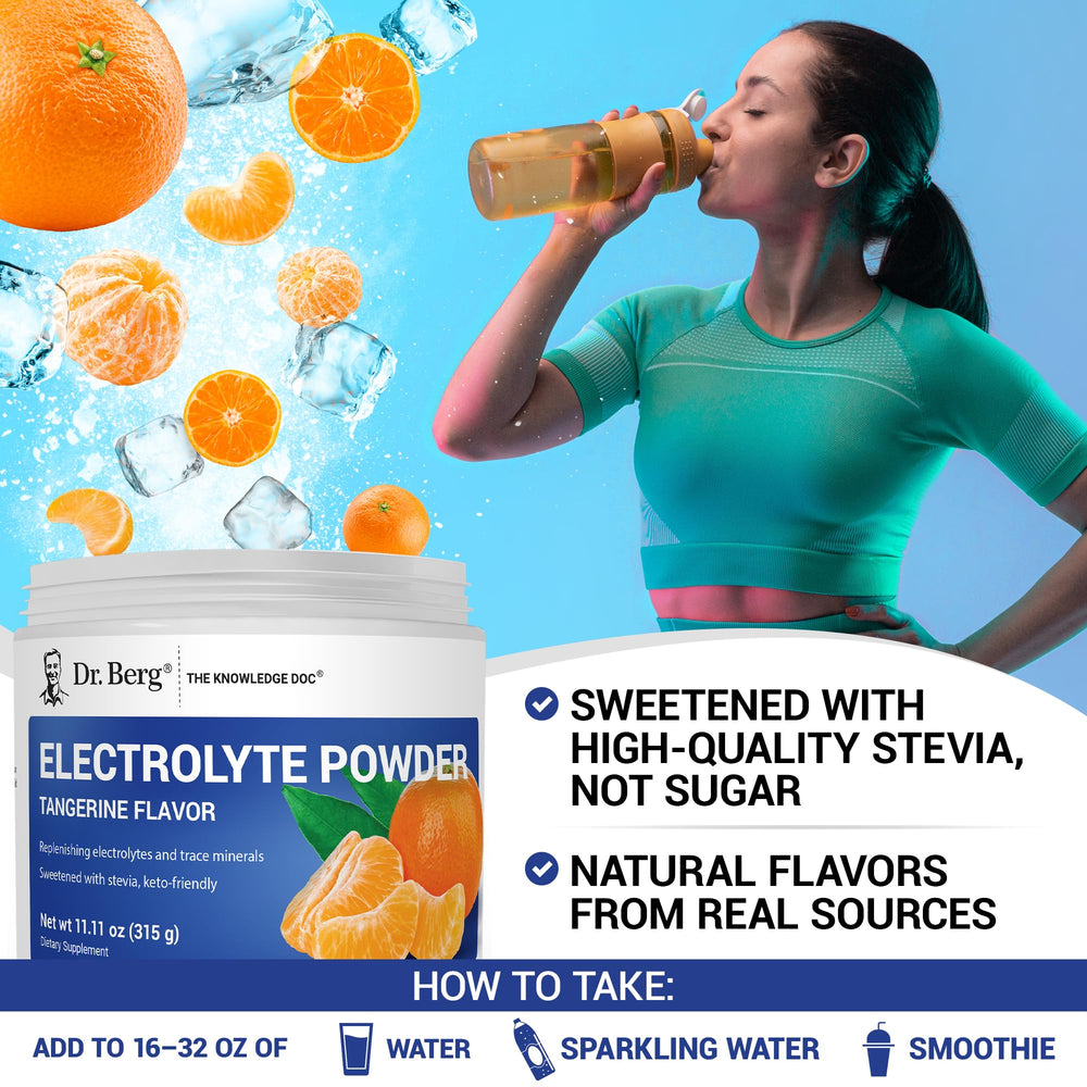 Dr. Berg hydration powder in a shaker during a gym session.