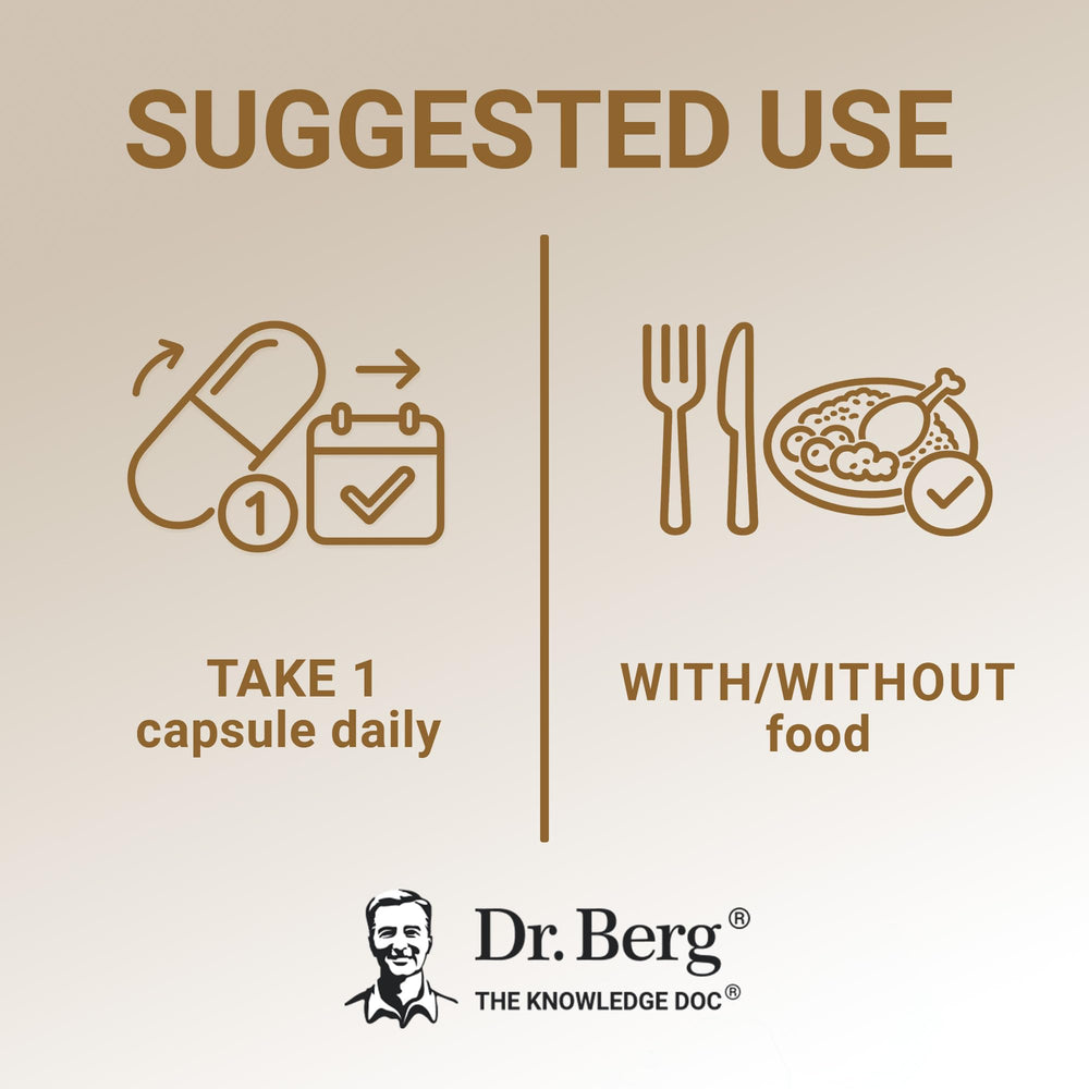 Dr. Berg Nutritionals lab test seal indicating purity and safety