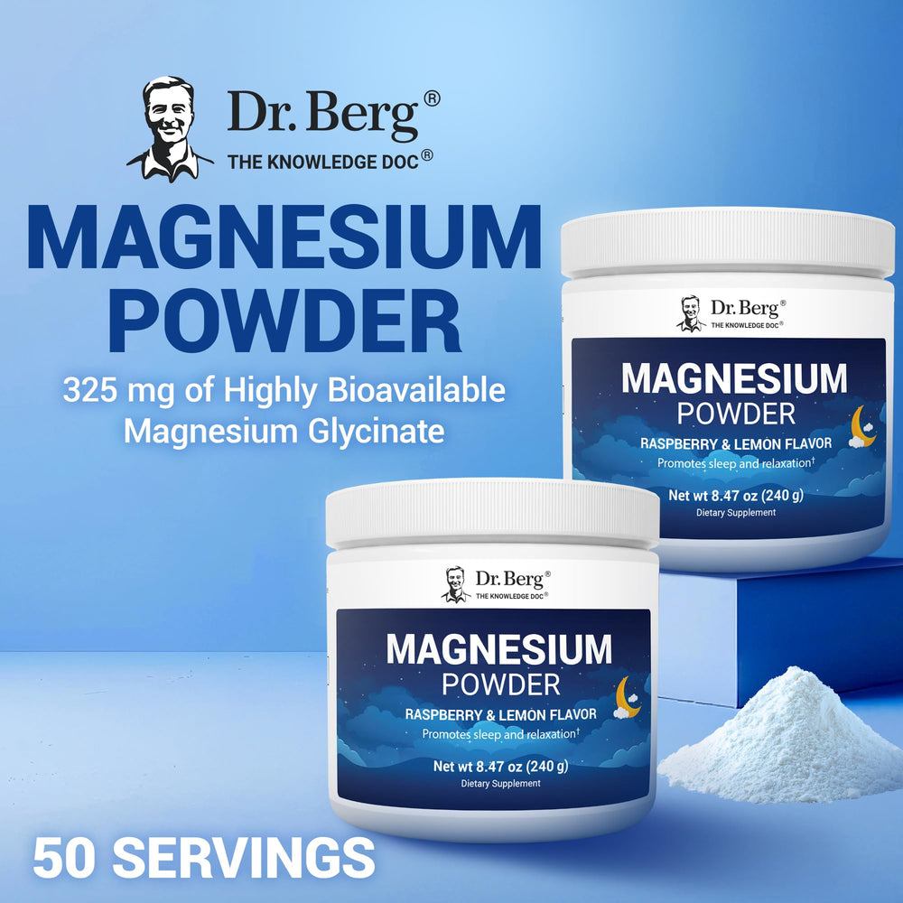 Dr. Berg Magnesium Glycinate Powder cold water mix for refreshing drink