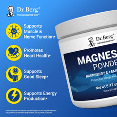 Dr. Berg Magnesium Glycinate Powder hot water mix for warm sipping