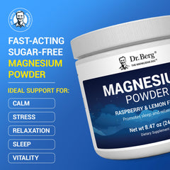 Dr. Berg Magnesium Glycinate Powder sugar-free label for everyday use