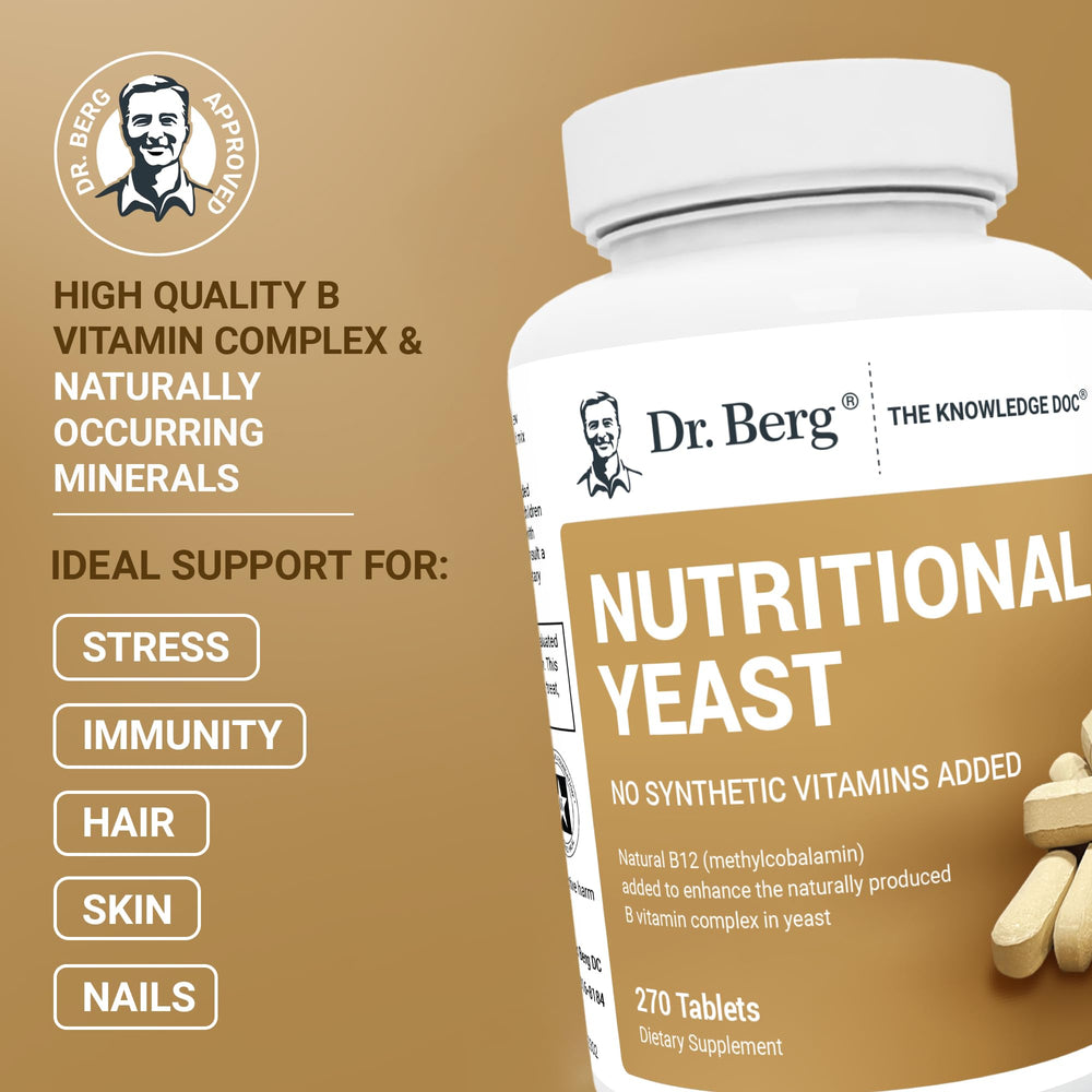 Dr. Berg yeast tablets vanilla flavor close-up, convenient chew option for on-the-go.