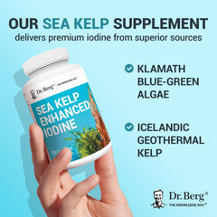 Dr. Berg packaging emphasizes premium ingredients and natural seaweed blend