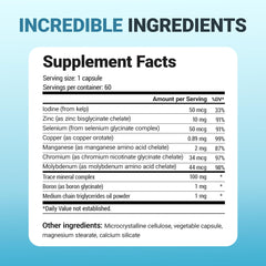 Dr. Berg Trace Minerals Enhanced 10 mg zinc emphasis for mineral intake