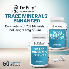 Dr. Berg Trace Minerals Enhanced bottle with glass for daily ritual