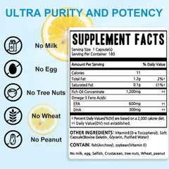 Dr.Brian Omega 3 odorless bottle label with MSC and IFOS seals for trust.