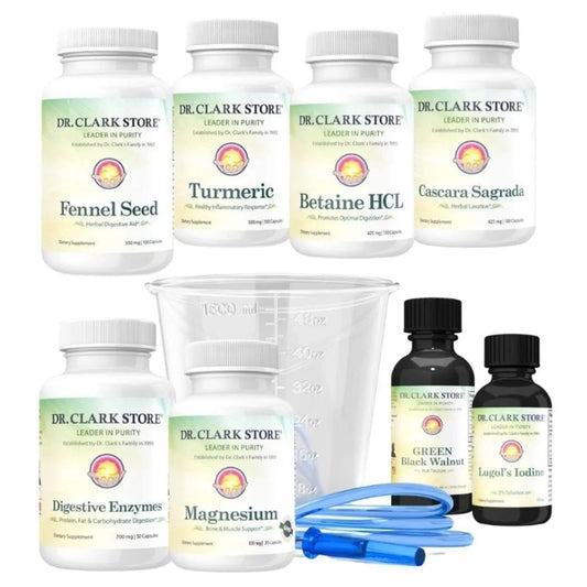Dr Clark Store Digestive Protocol packaging showing gut support and regularity potential