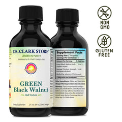 Dr. Clark Store green-tinted tincture in glass bottle for everyday wellness.