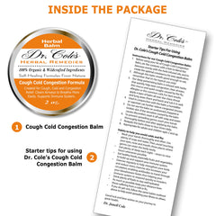 Applying Dr. Cole's balm on the chest for soothing relief.