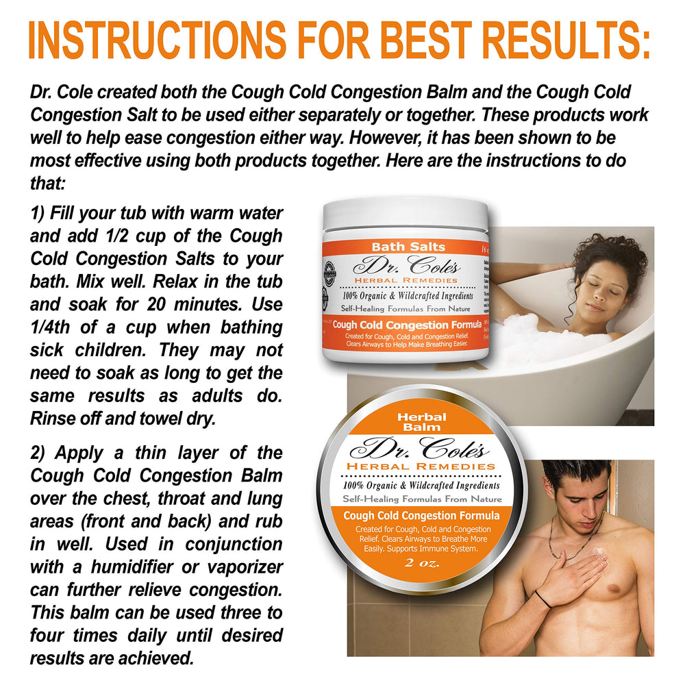 Bath salts pairing with the balm suggests complementary symptom support.