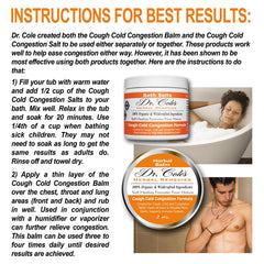 Bath salts pairing with the balm suggests complementary symptom support.