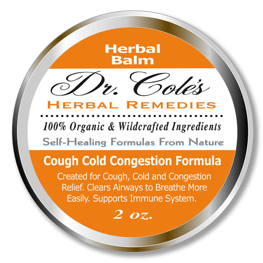 Dr. Cole's balm tin ready for natural congestion relief in compact packaging.
