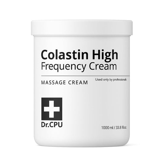Dr CPU Collastin 1000ml bottle for RF treatments and skin hydration.