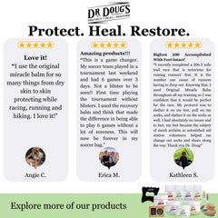 Chafing relief with Dr. Doug's Balm during activity.