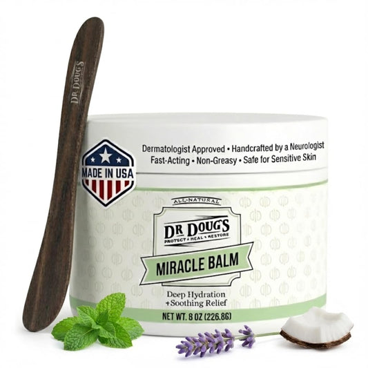 Dr. Doug's Original Miracle Balm packaging for travel-ready hydration.
