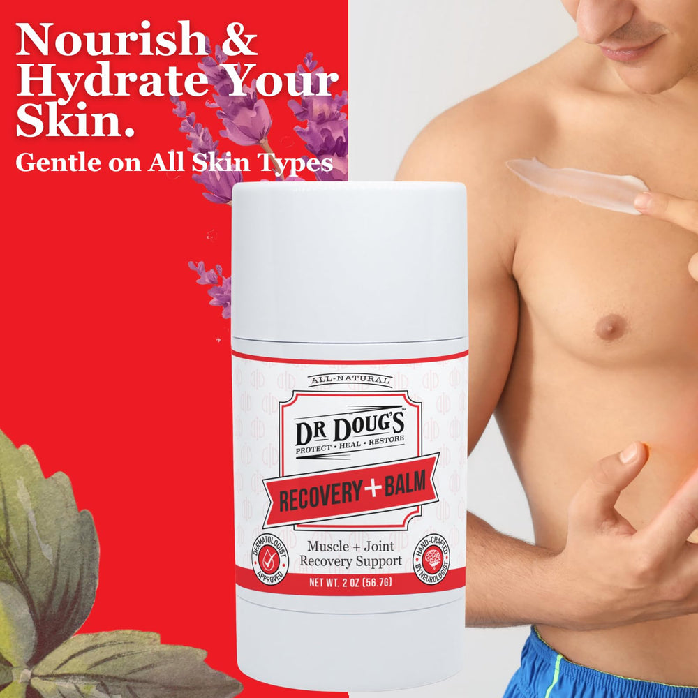 Handmade in the USA packaging of Dr. Doug's Recovery Balm