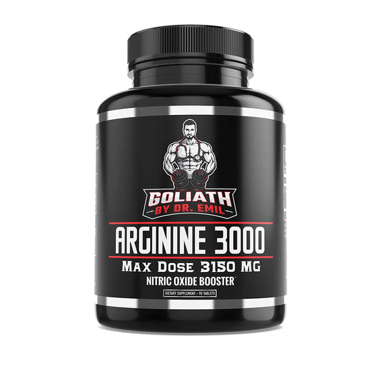 Dr. Emil Nutrition Arginine 3150mg pill highlights a high-dose option for vascular support.
