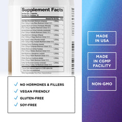DR. EMIL NUTRITION label detail highlighting ingredients and serving