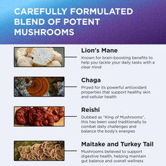 Mushroom blend capsules with Chaga, Maitake, Reishi and Turkey Tail by DR. EMIL NUTRITION