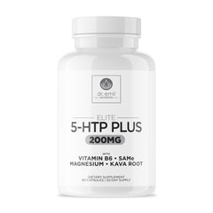 DR. EMIL NUTRITION Elite 5-HTP bottle suggesting calm evenings and better sleep.