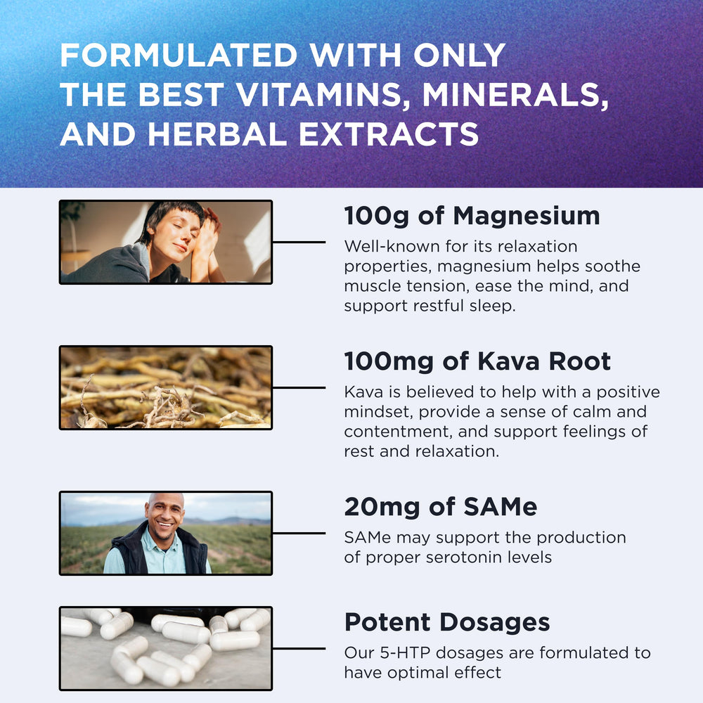 Evening bedtime routine featuring DR. EMIL NUTRITION Elite 5-HTP.
