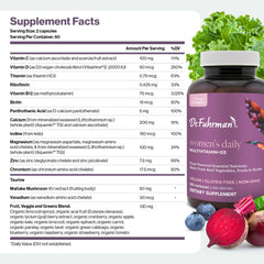 Dr. Fuhrman D3 vitamin bottle foreground emphasizing vegan mineral support
