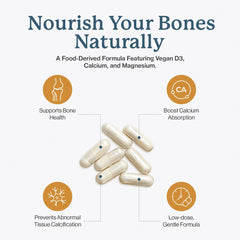 Dr. Fuhrman Osteo bottle cap, showing simple, daily dosage for bone support.
