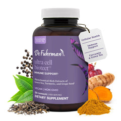 Dr. Fuhrman Ultra Cell Biotect bottle front view highlighting antioxidant support.