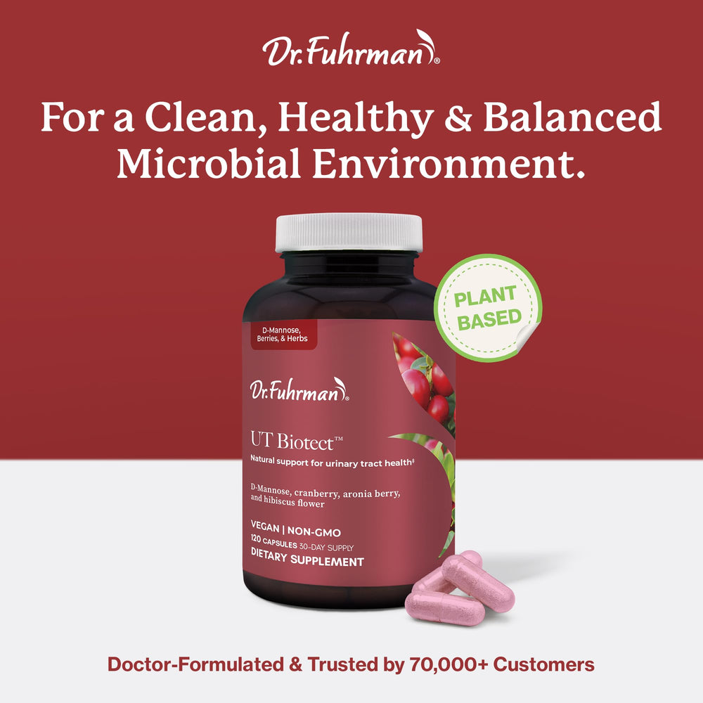 120 capsules indicate a 30-day supply for daily urinary health routine.