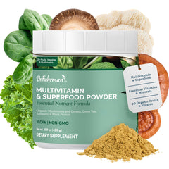 Dr. Fuhrman Whole Food Greens Powder bottle front view highlighting daily nutrient support