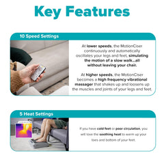 Dr Ho's MotionCiser promotes leg relaxation while reading or watching TV.