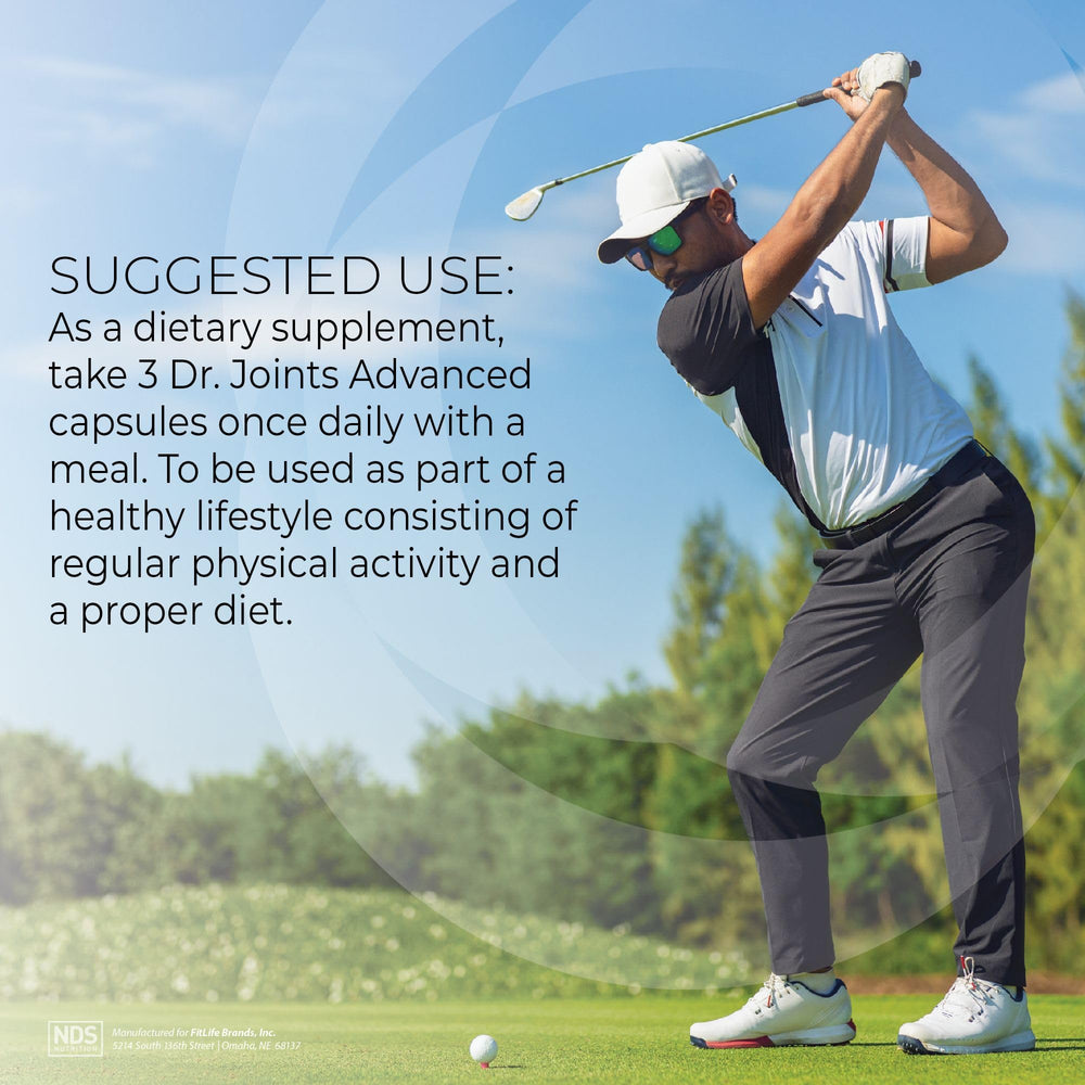 Dr. Joints NDS Advanced glucosamine-chondroitin close-up for joint support.