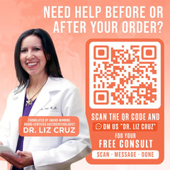 Back of Dr. Liz Cruz Super Salts bottle shows hydration support.