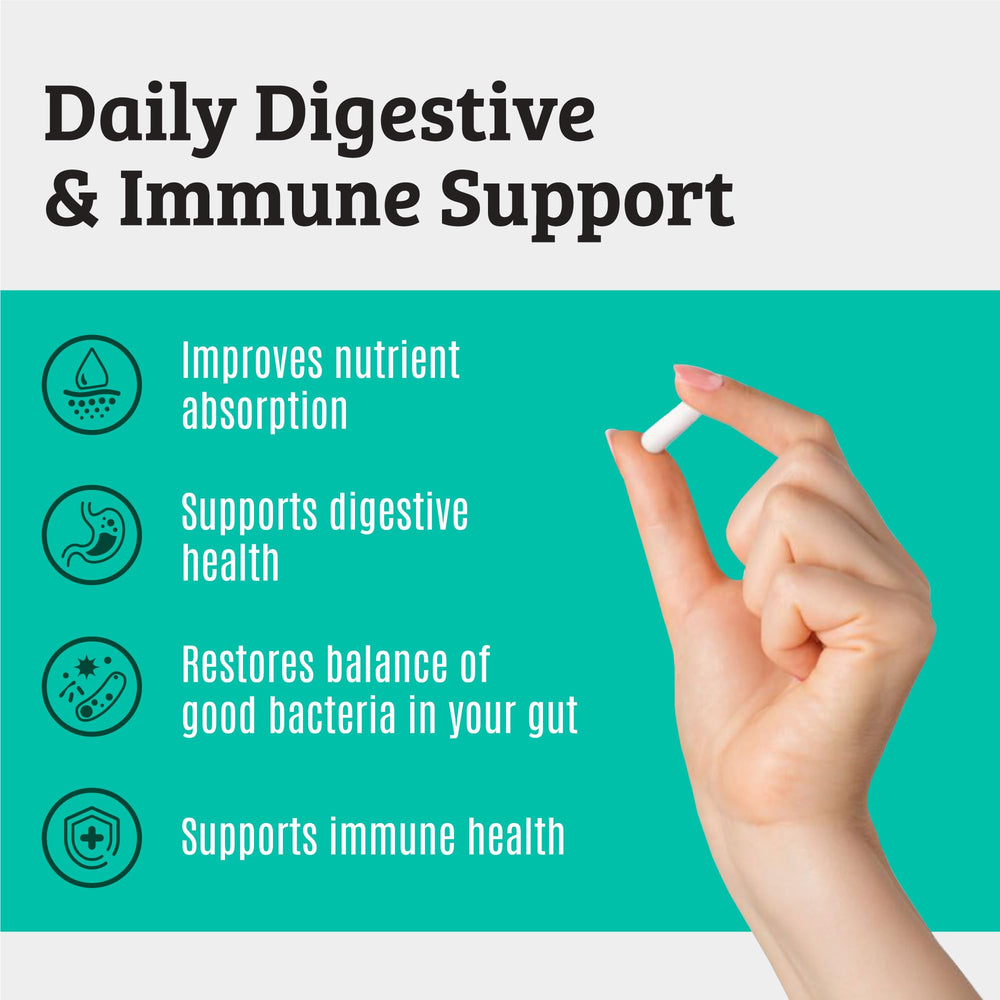 Dr. Matthew probiotic capsules for easy daily digestion support and gut health.