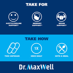 Dr. Maxwell lifestyle scene with capsules on desk supports daily cognitive routine.