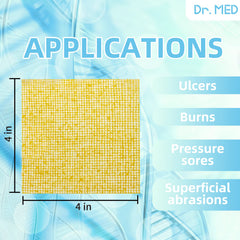 Dr. Med Honey Gauze Dressing 4x4 inch is non-stick and easy to remove.