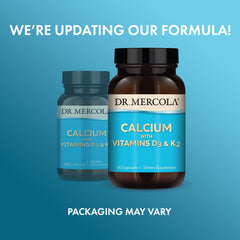 Dr. Mercola Calcium D3 K2 label highlights clean, allergen-friendly ingredients