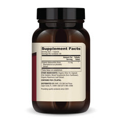 Capsules close-up show the easy daily dosage from Dr. Mercola astaxanthin.
