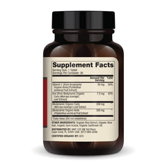 Dr Mercola Iron tablets closeup showing 7.5 mg per tablet dosage
